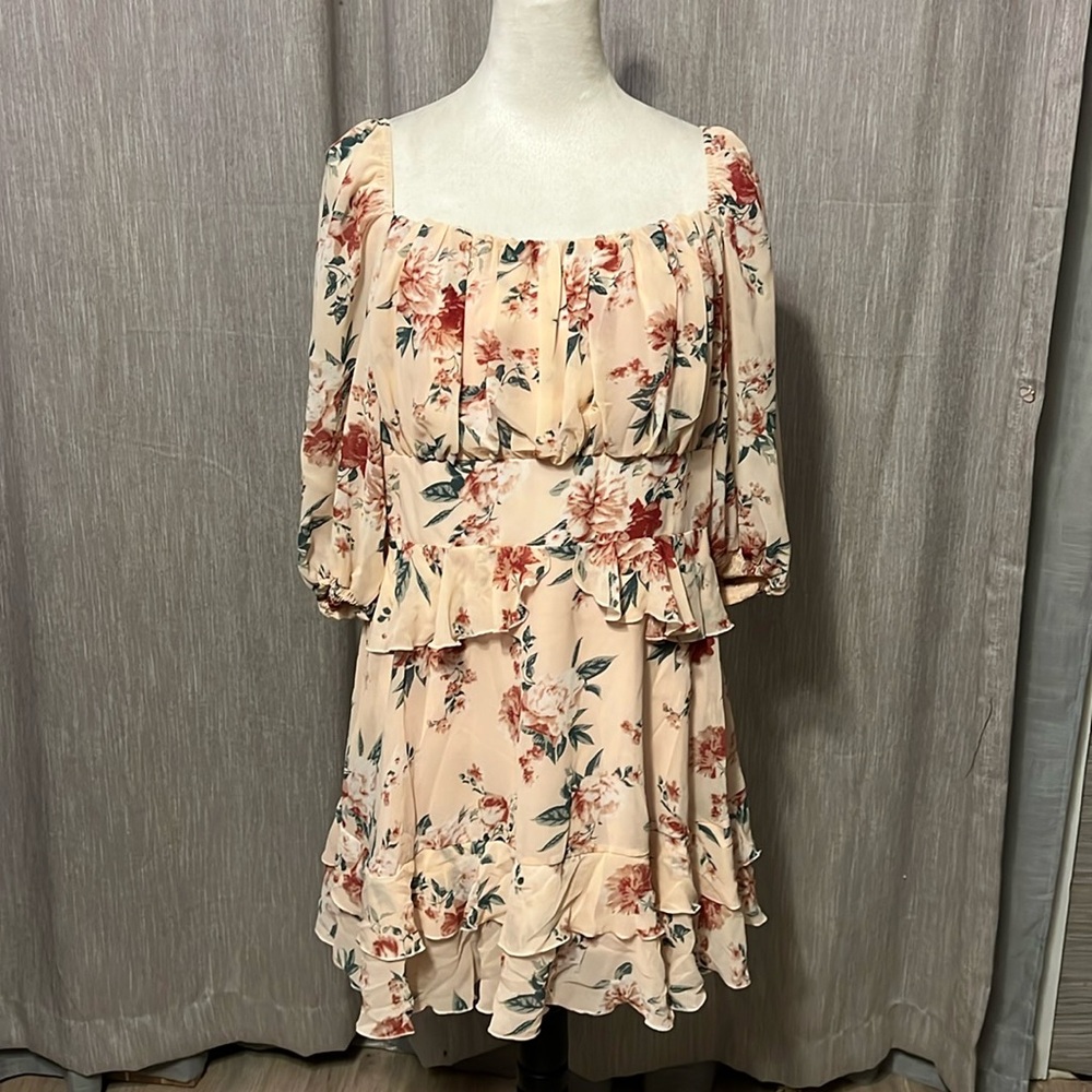 Floral chiffon dress